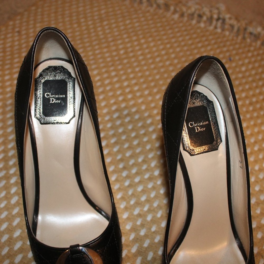 O De Dior pump noir cannage lambskin - Picture 8 of 13